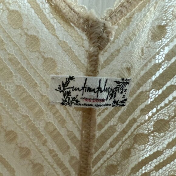 Intimately Free People Ivory Lace Midi Dress with Asymmetrical Hem | Size M - Picture 4 of 6